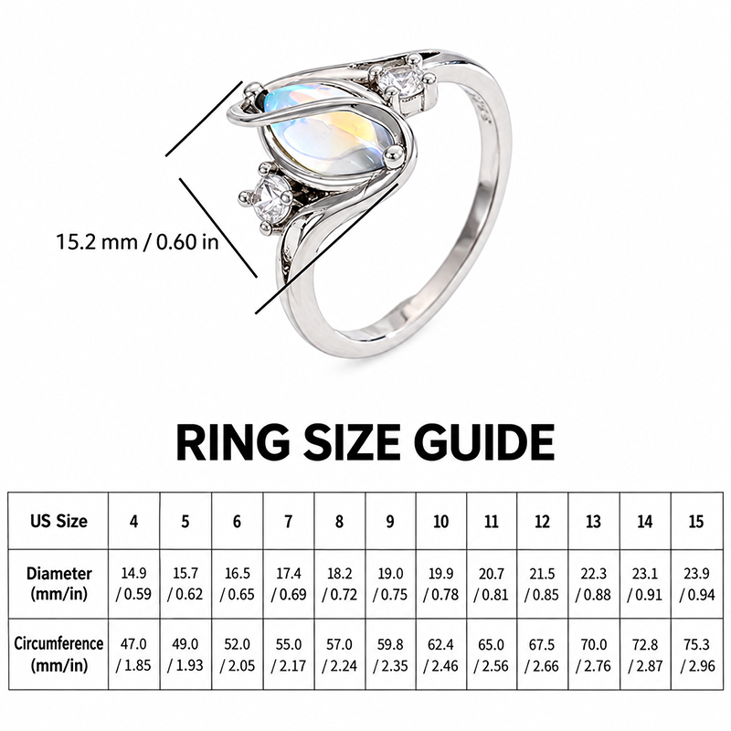 Iridescent Swirl Silver Ring