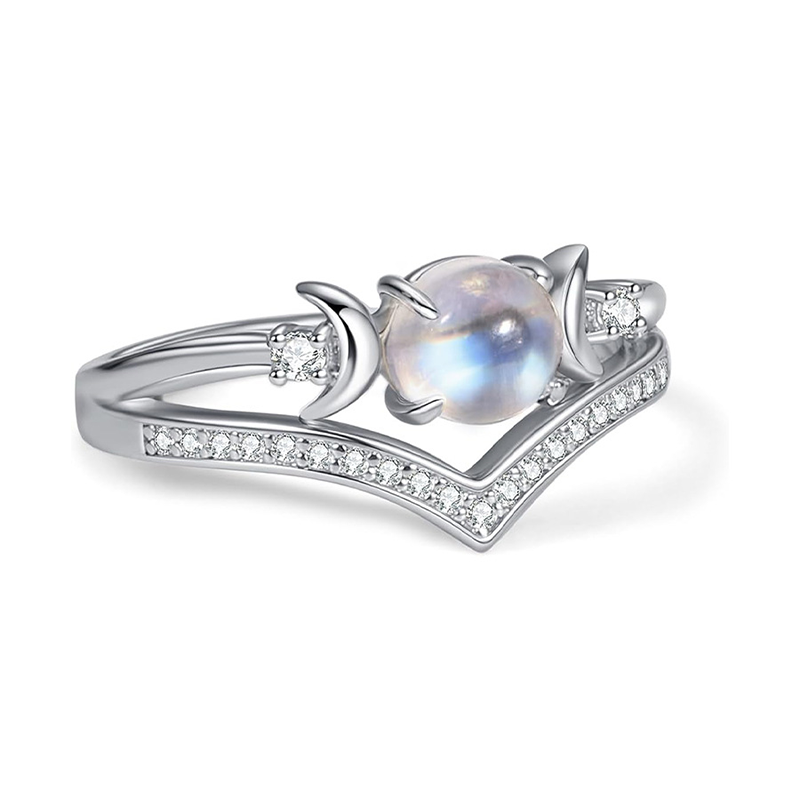 Celestial Moonstone Look Ring