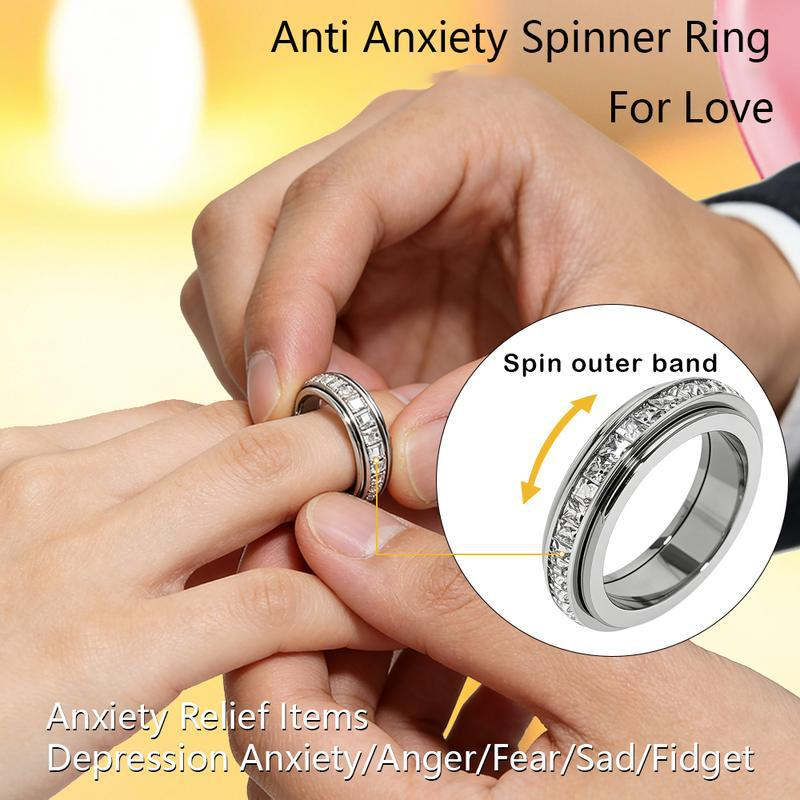 Silver Sparkle Spinner Ring
