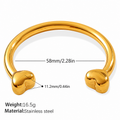 Sculptural Gold Cuff Bracelet