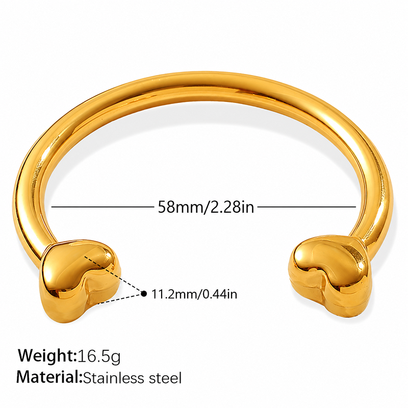 Sculptural Gold Cuff Bracelet