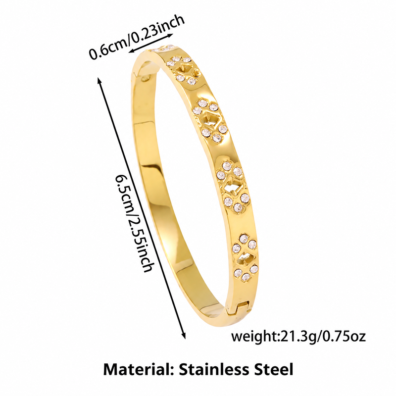 Gold Sparkling Bangle Bracelet