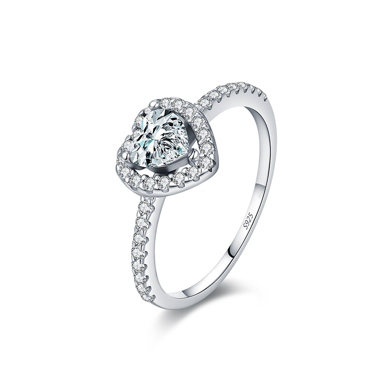 Heart Halo Sparkle Ring