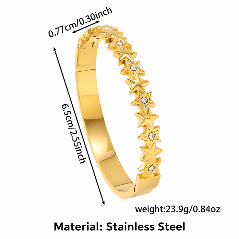 Gold Sparkling Bangle Bracelet