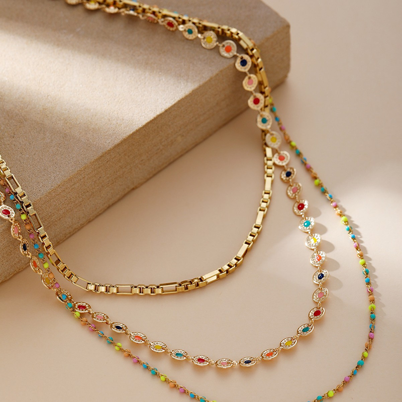 Colorful Layered Beaded Necklace