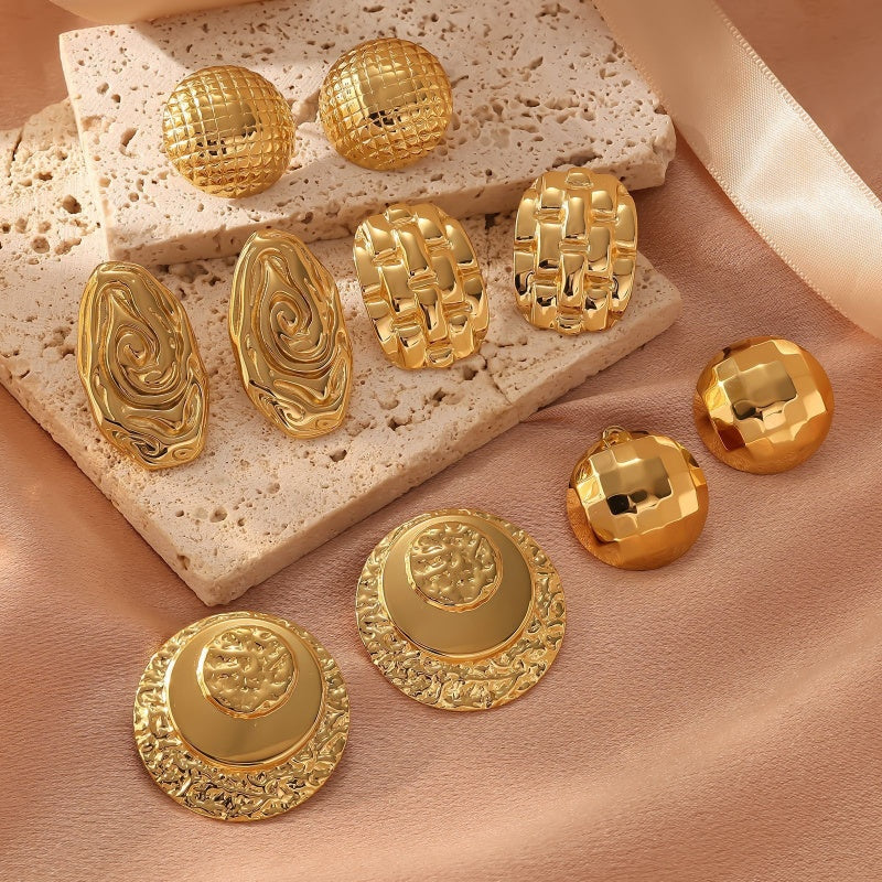 Vintage Gold Statement Earrings