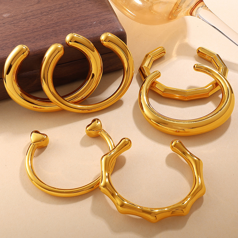 Sculptural Gold Cuff Bracelet