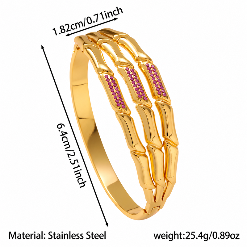 Sculptural Bamboo Bangle Bracelet