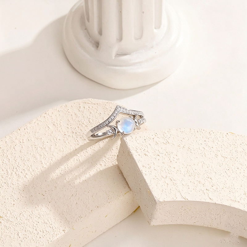 Celestial Moonstone Look Ring