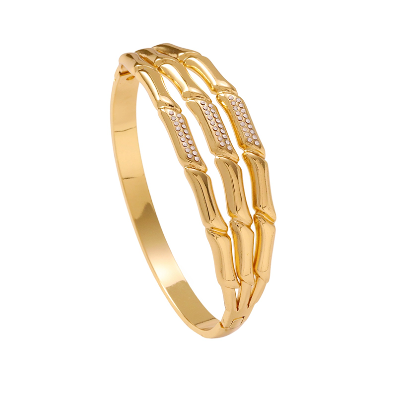 Sculptural Bamboo Bangle Bracelet
