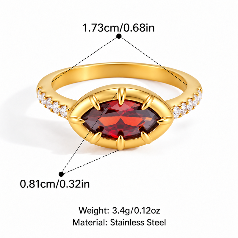 Colorful Stone Gold Statement Ring