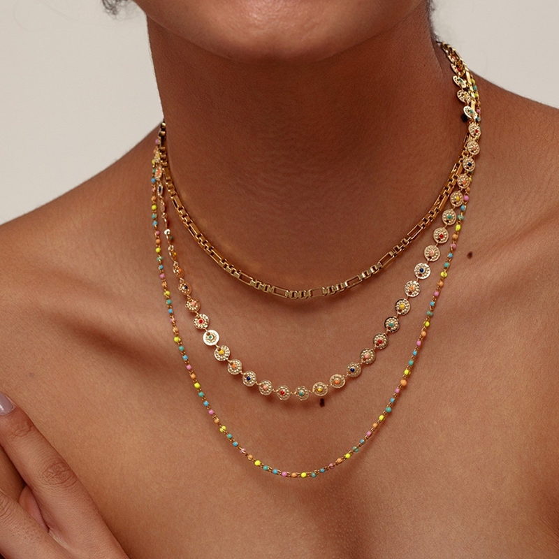 Colorful Layered Beaded Necklace