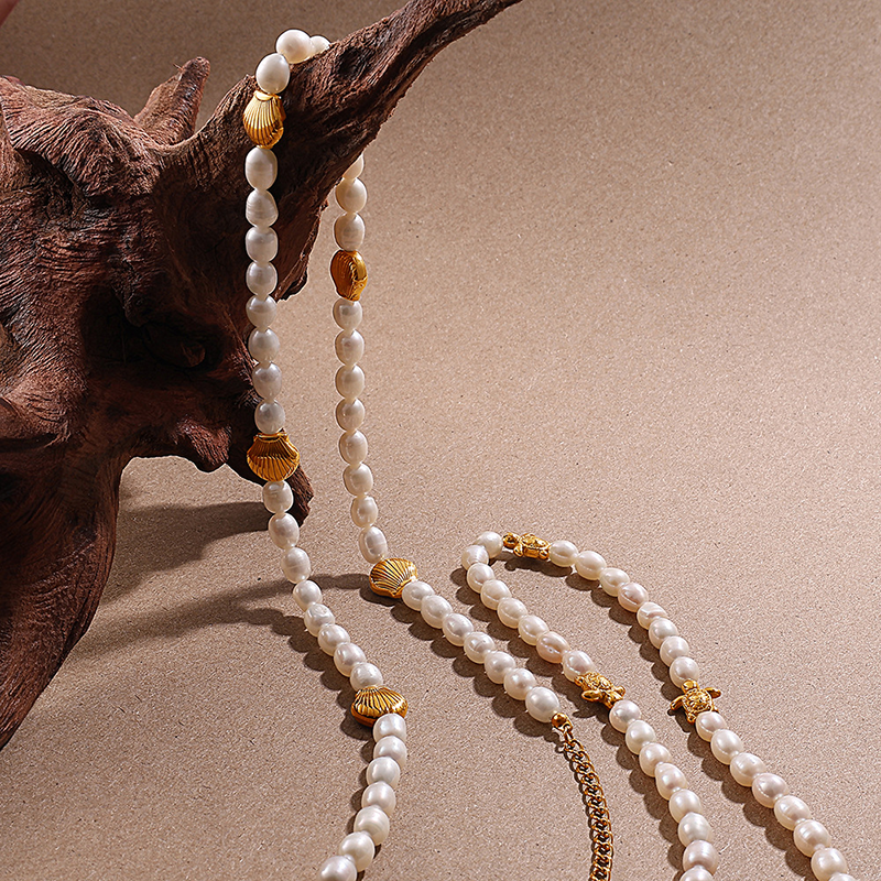 Ocean Charm Pearl Beaded Bracelet