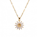 Floral Sparkle Pendant Necklace