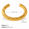 Sculptural Textured Cuff Bracelet