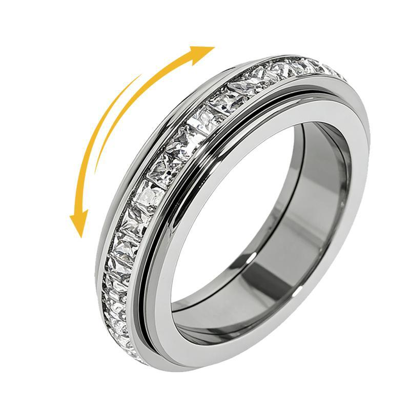 Silver Sparkle Spinner Ring