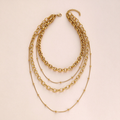 Gold Mixed Chain Layered Necklace