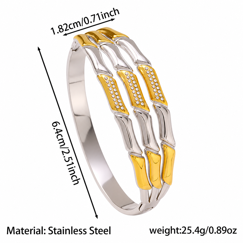 Sculptural Bamboo Bangle Bracelet