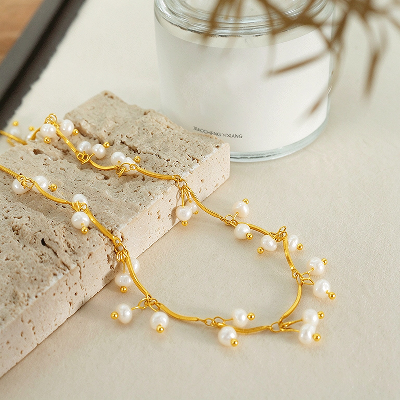 Gold Branch Pearl Bracelet