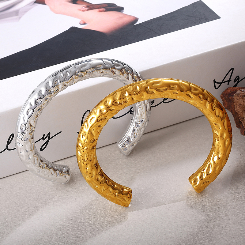 Sculptural Textured Cuff Bracelet