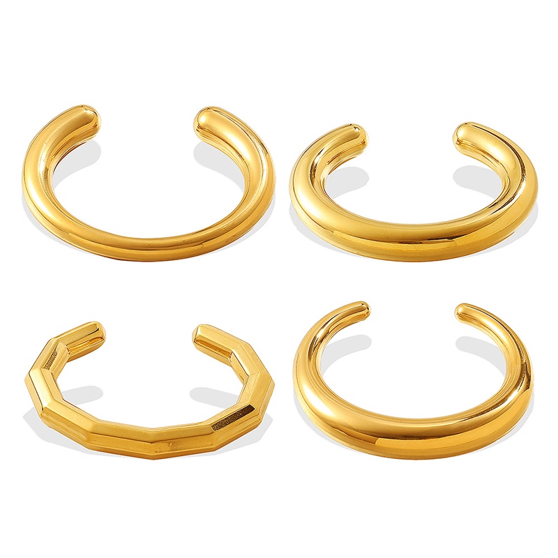 Sculptural Gold Cuff Bracelet