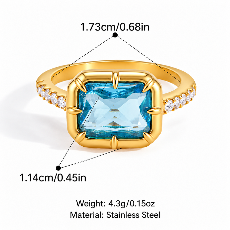 Colorful Stone Gold Statement Ring