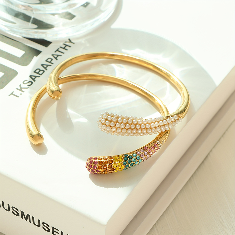 Gold Accent Open Cuff Bracelet