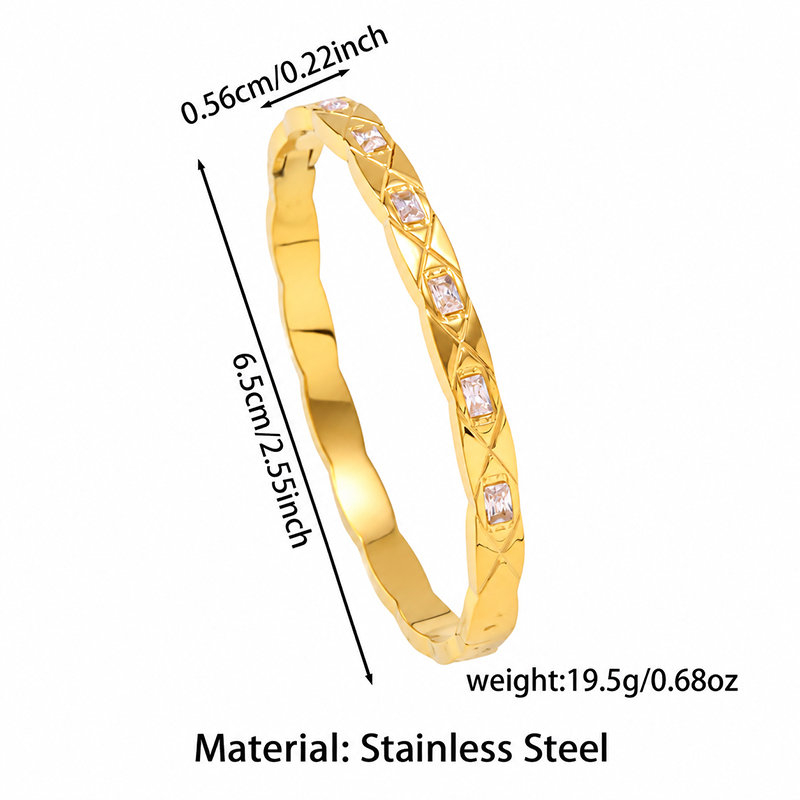 Gold Sparkling Bangle Bracelet