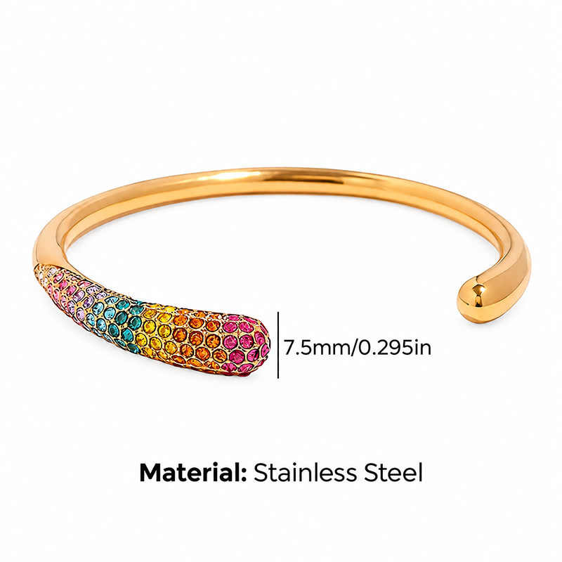 Gold Accent Open Cuff Bracelet