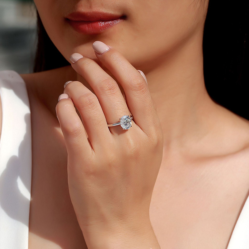Round Solitaire Statement Ring