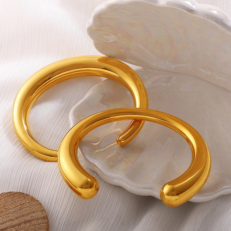 Sculptural Gold Cuff Bracelet