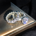 Silver Glam Sparkle Statement Ring