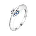 Floating Stone Silver Ring