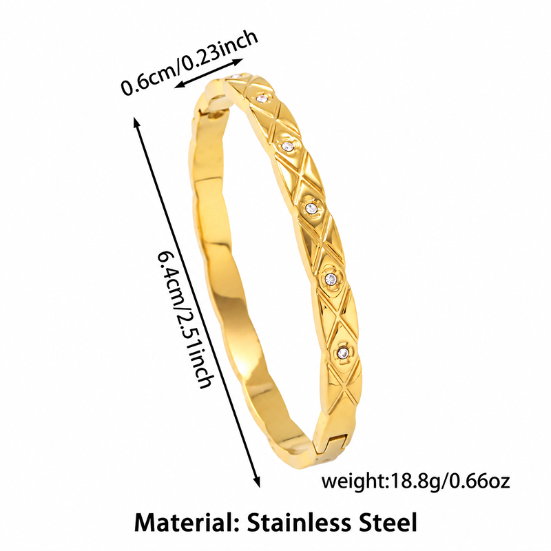 Gold Sparkling Bangle Bracelet