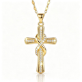 Intertwined Gold Cross Necklace