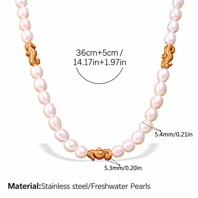 Ocean Charm Pearl Beaded Bracelet