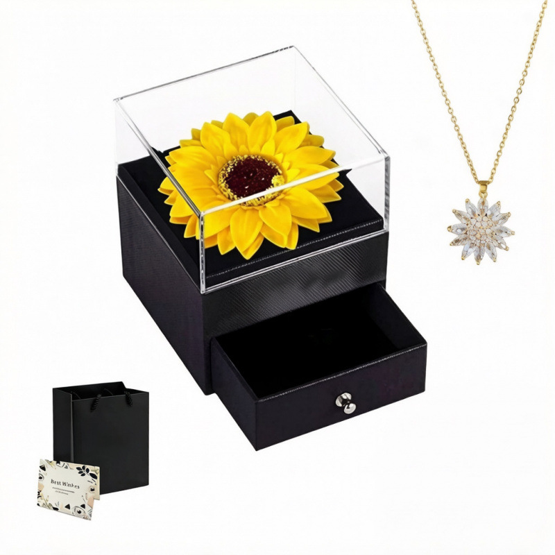 Floral Sparkle Pendant Necklace
