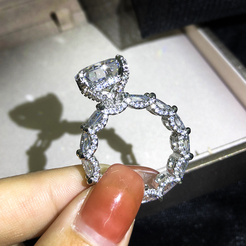 Silver Glam Sparkle Statement Ring