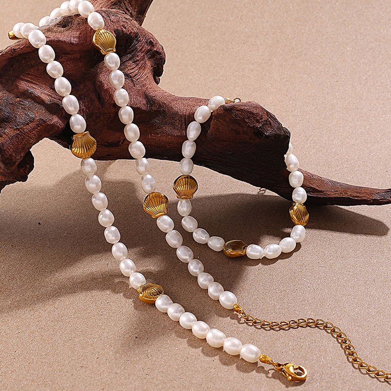 Ocean Charm Pearl Beaded Bracelet
