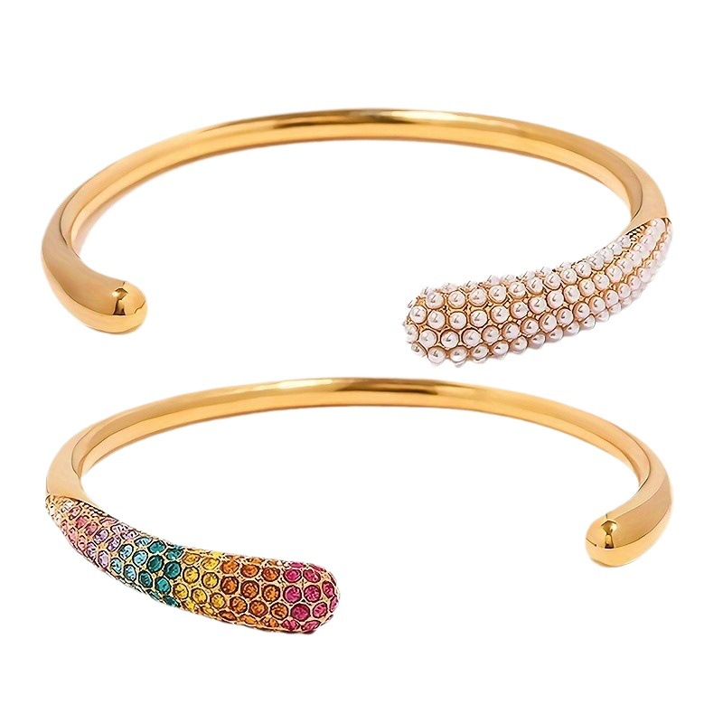 Gold Accent Open Cuff Bracelet