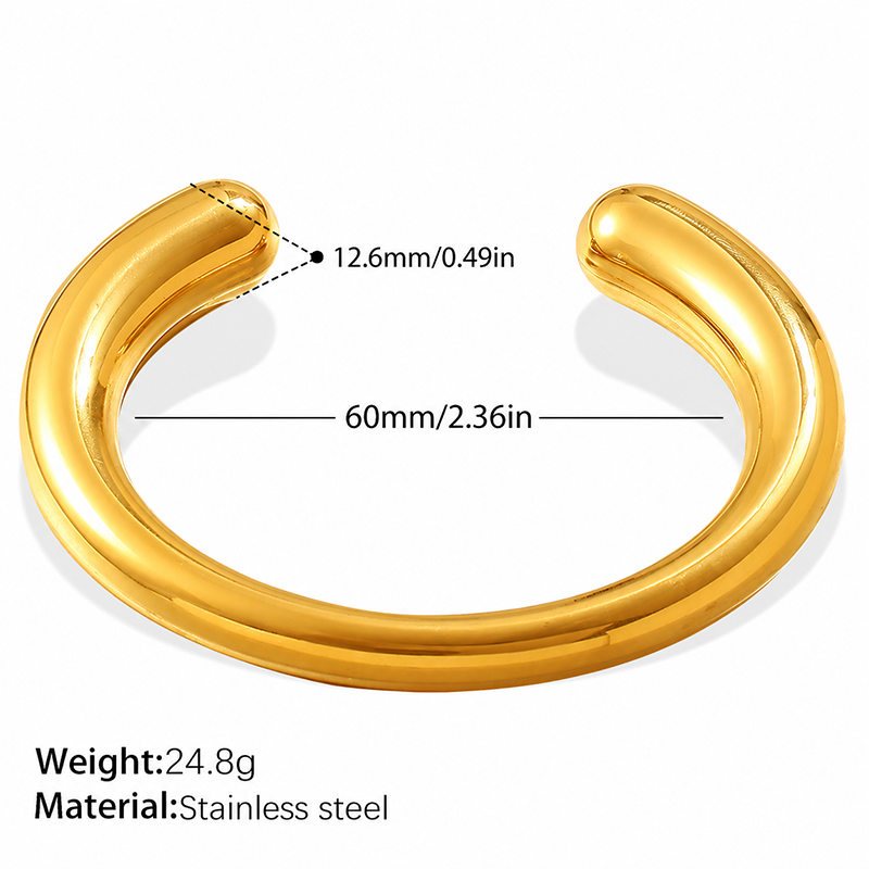 Sculptural Gold Cuff Bracelet