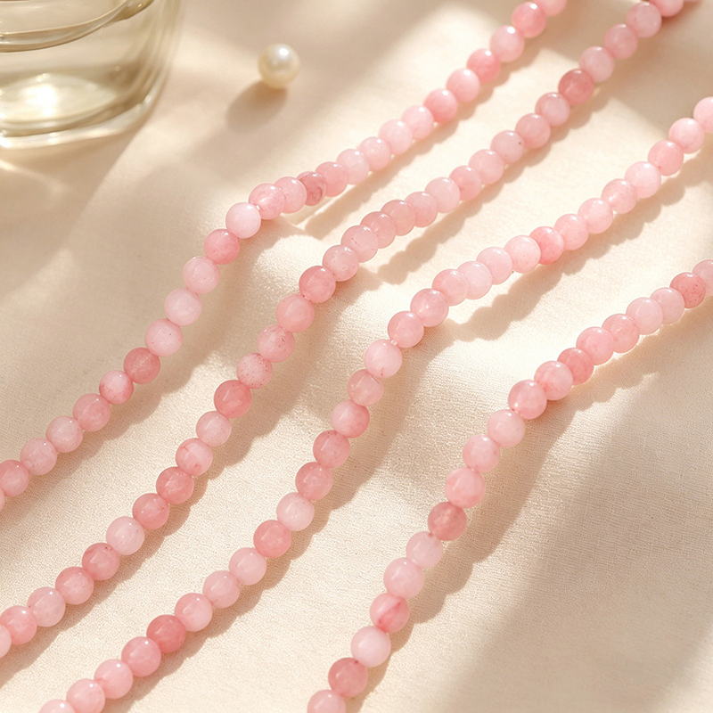 Blush Pink Beaded Necklace