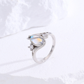 Iridescent Swirl Silver Ring