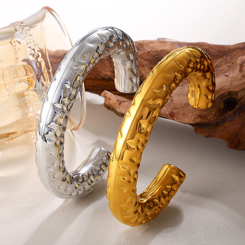 Sculptural Textured Cuff Bracelet