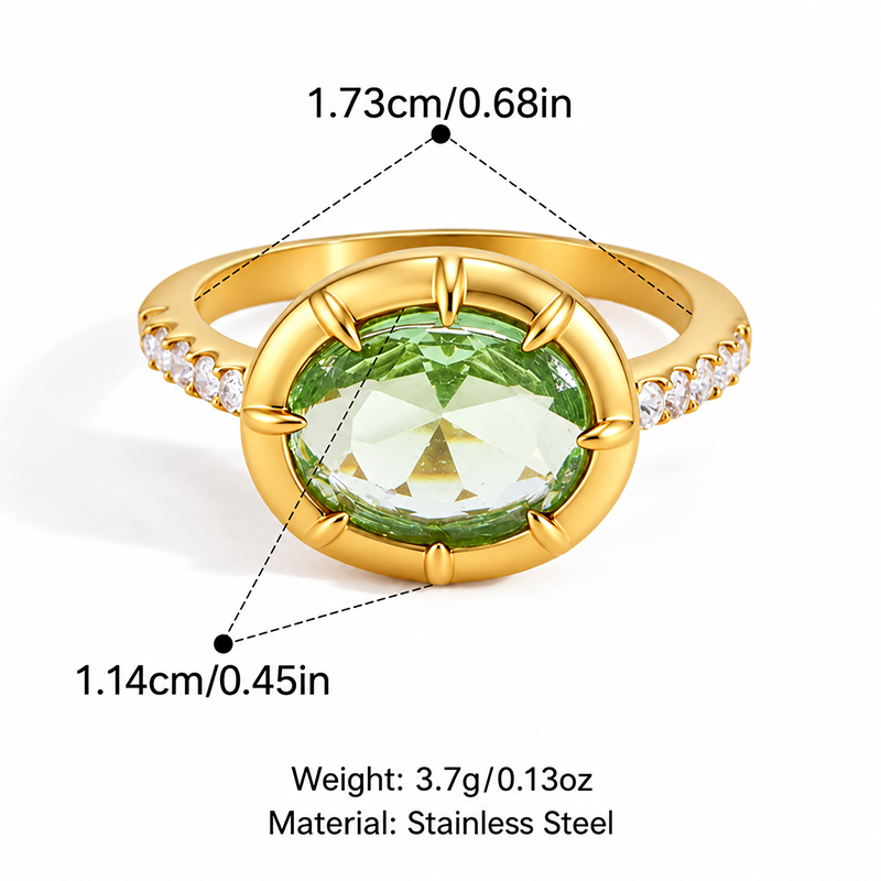 Colorful Stone Gold Statement Ring