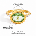 Colorful Stone Gold Statement Ring