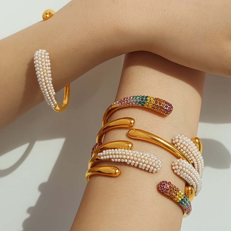 Gold Accent Open Cuff Bracelet