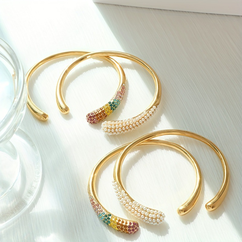 Gold Accent Open Cuff Bracelet